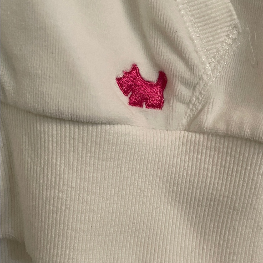 ✨Y2K✨JOSHUA PERETS 🎀 Zip Hoodie White Pink Logo - Size M - Picture 5 of 9